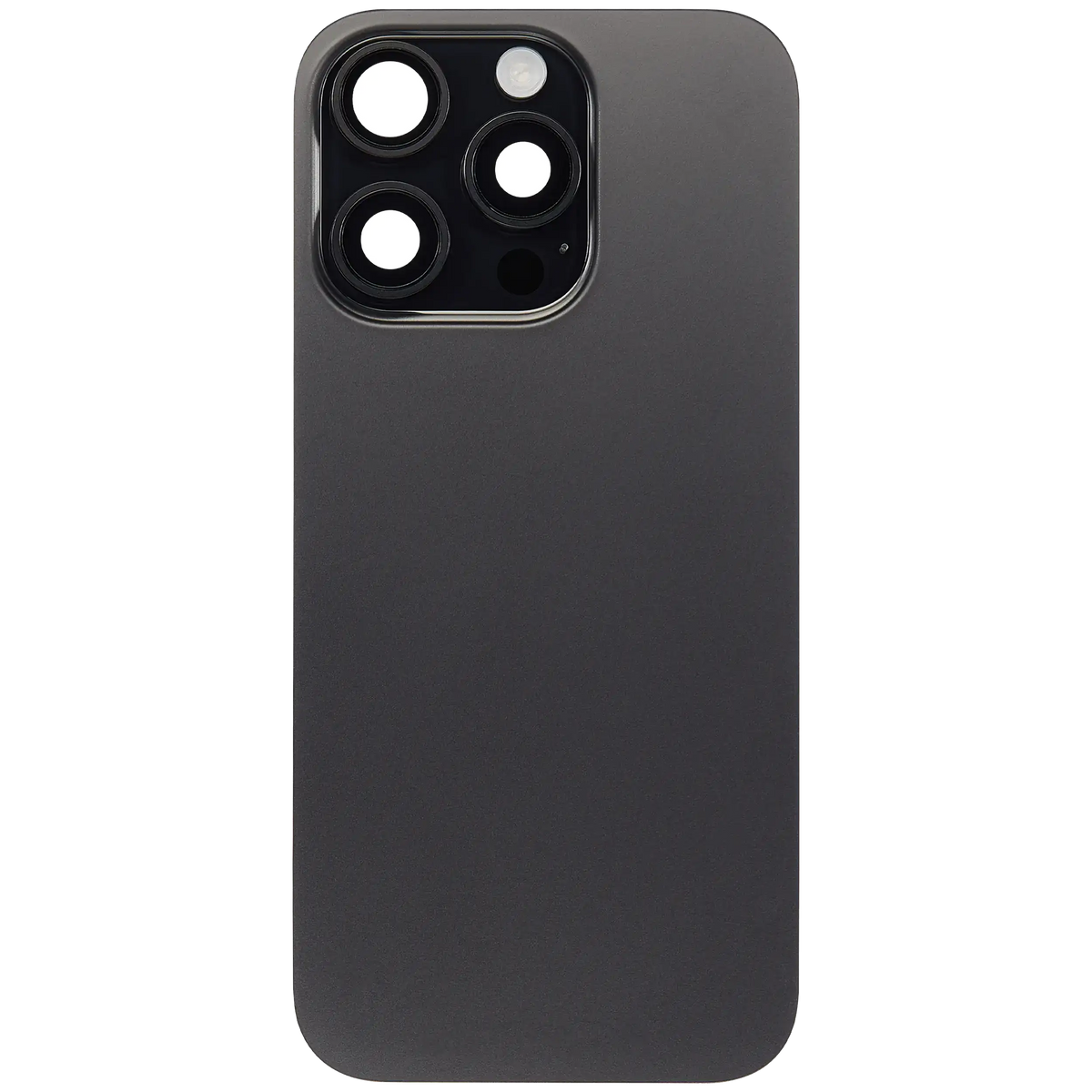 Back Glass W/ Mag Safe Magnet & Nfc & Flashlight Flex For I Phone 16 Pro (No Logo) (Aftermarket) (Black Titanium)