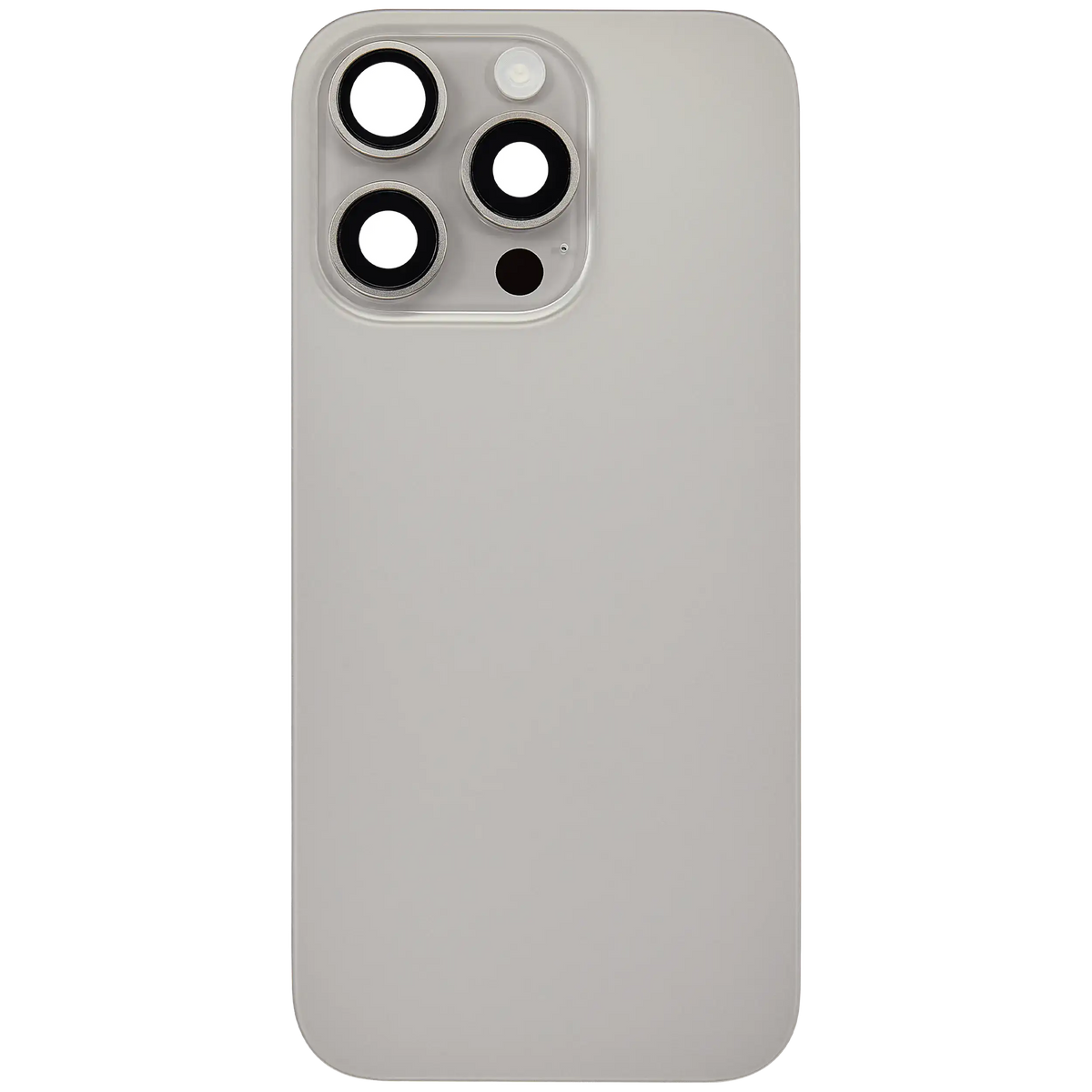 Back Glass W/ Mag Safe Magnet & Nfc & Flashlight Flex For I Phone 16 Pro (No Logo) (Aftermarket) (Natural Titanium)