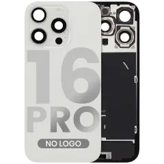 Back Glass W/ Mag Safe Magnet & Nfc & Flashlight Flex For I Phone 16 Pro (No Logo) (Aftermarket) (White Titanium)