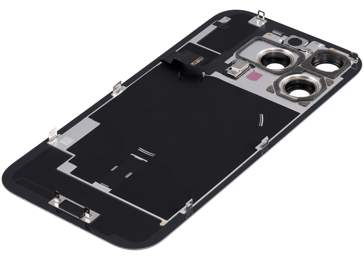 Back Glass W/ Mag Safe Magnet & Nfc & Flashlight Flex For I Phone 16 Pro (Service Pack) (Natural Titanium)