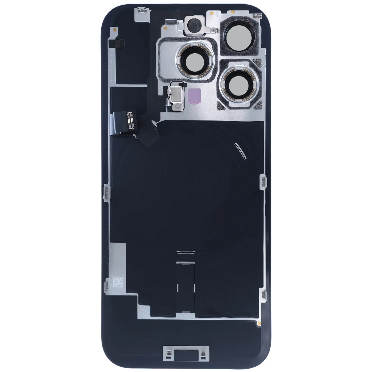 Back Glass W/ Mag Safe Magnet & Nfc & Flashlight Flex For I Phone 16 Pro (Service Pack) (White Titanium)