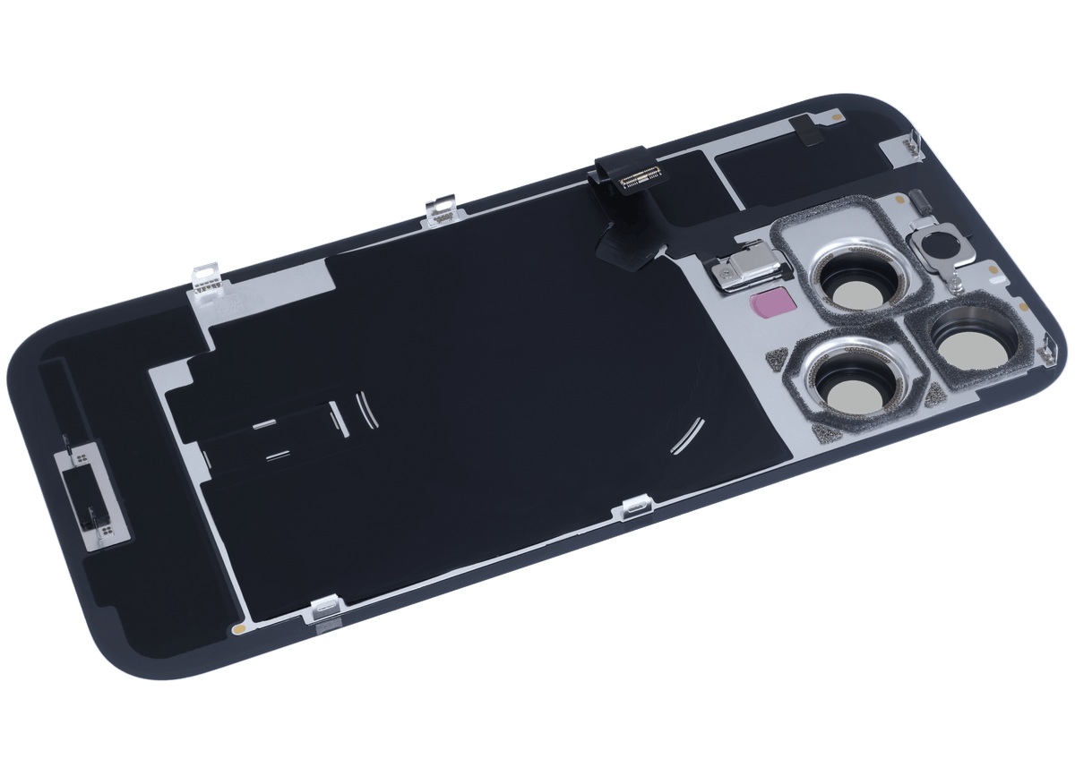 Back Glass W/ Mag Safe Magnet & Nfc & Flashlight Flex For I Phone 16 Pro (Service Pack) (White Titanium)