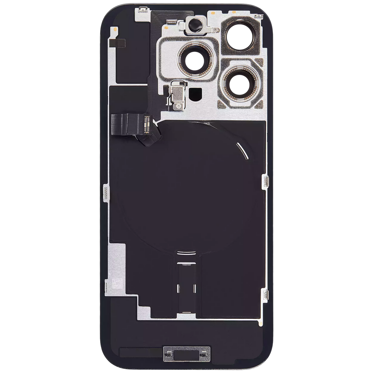 Back Glass W/ Mag Safe Magnet & Nfc & Flashlight Flex For I Phone 16 Pro (Used Oem Pull: Grade A) (Black Titanium)