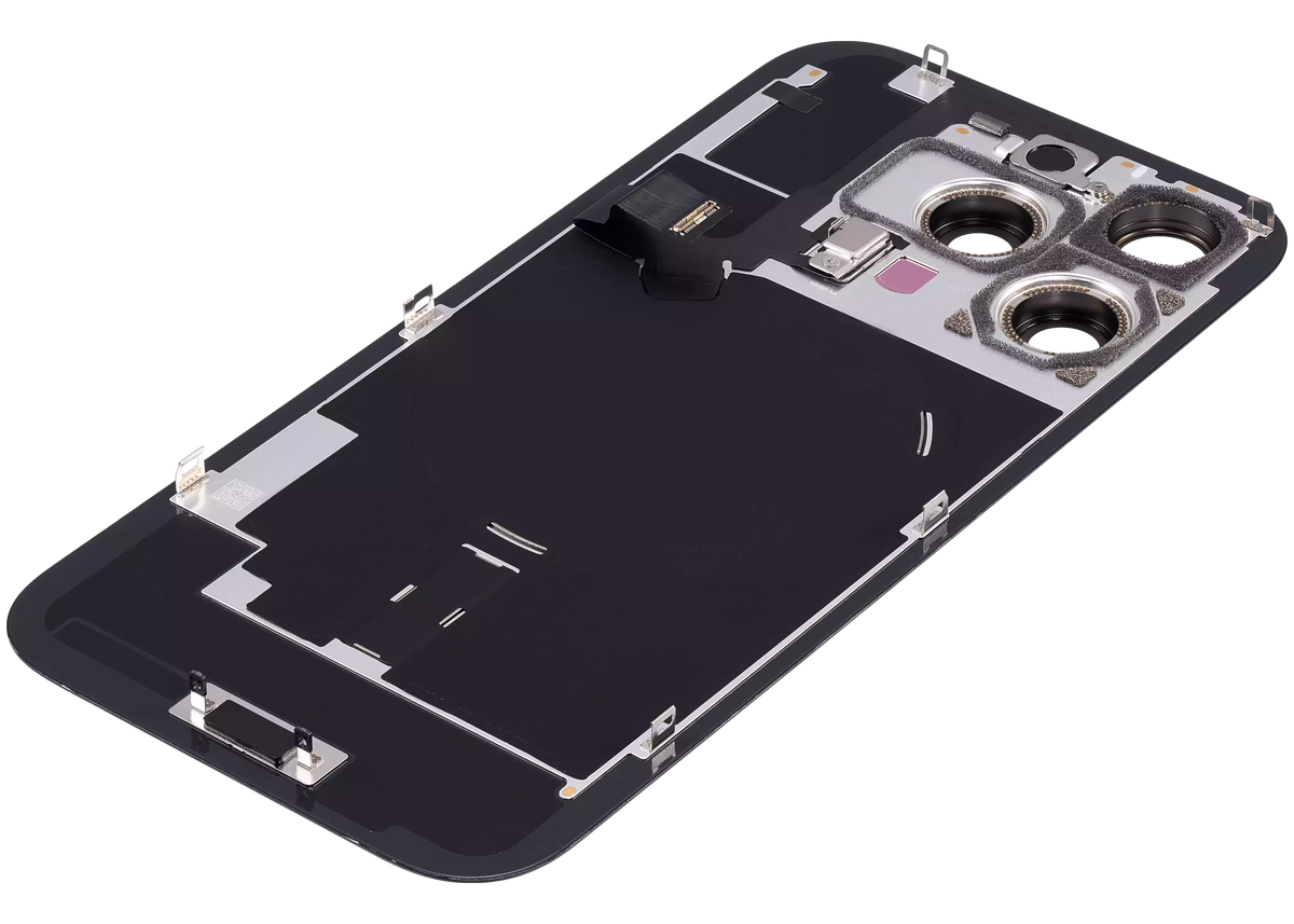 Back Glass W/ Mag Safe Magnet & Nfc & Flashlight Flex For I Phone 16 Pro (Used Oem Pull: Grade A) (Black Titanium)