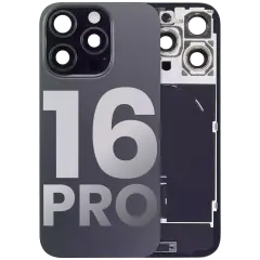 Back Glass W/ Mag Safe Magnet & Nfc & Flashlight Flex For I Phone 16 Pro (Used Oem Pull: Grade A) (Black Titanium)