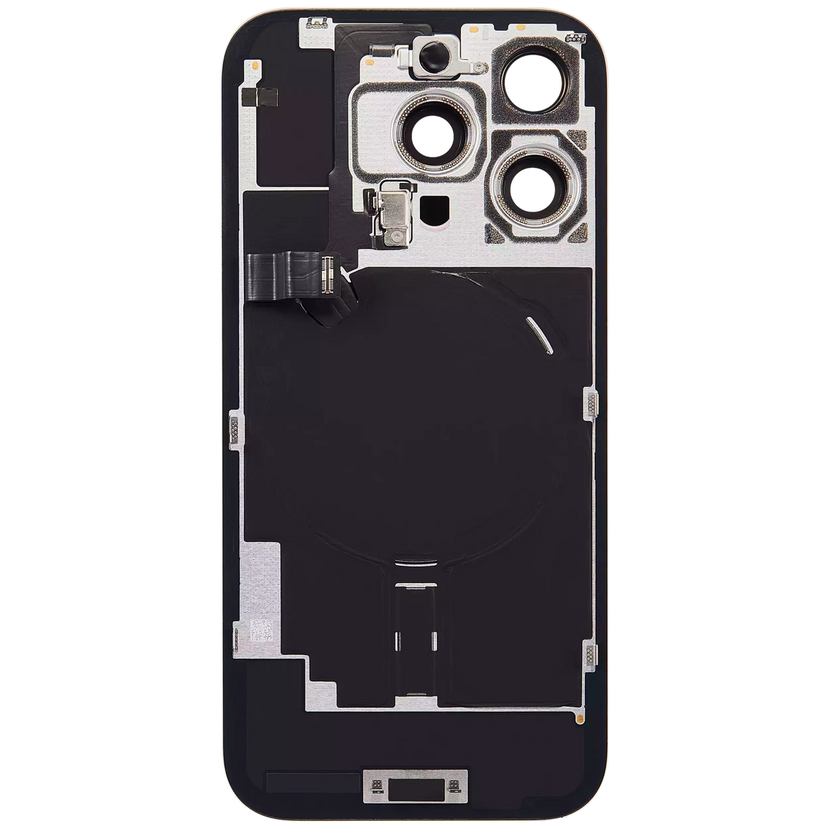 Back Glass W/ Mag Safe Magnet & Nfc & Flashlight Flex For I Phone 16 Pro (Used Oem Pull: Grade A) (Desert Titanium)