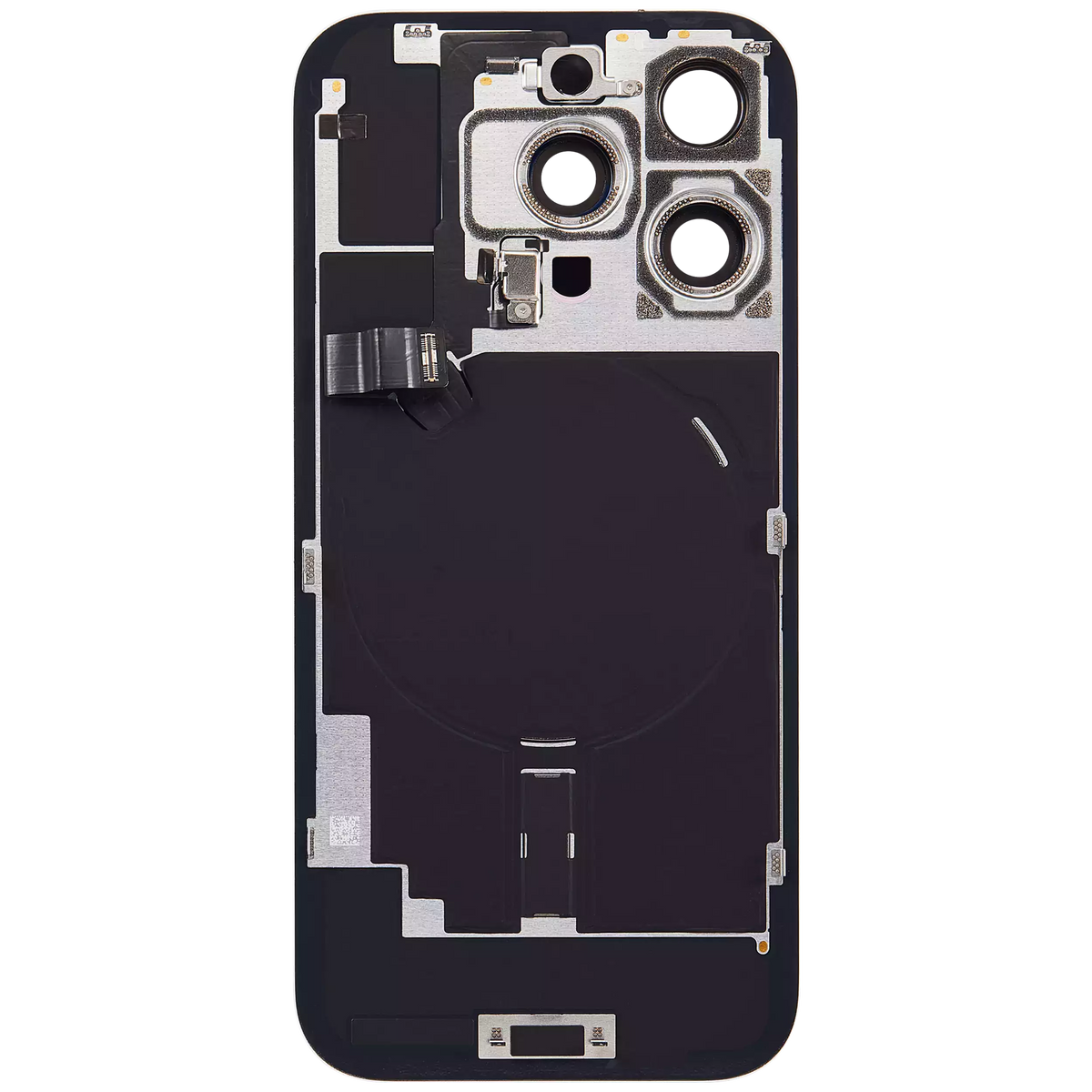 Back Glass W/ Mag Safe Magnet & Nfc & Flashlight Flex For I Phone 16 Pro (Used Oem Pull: Grade A) (White Titanium)