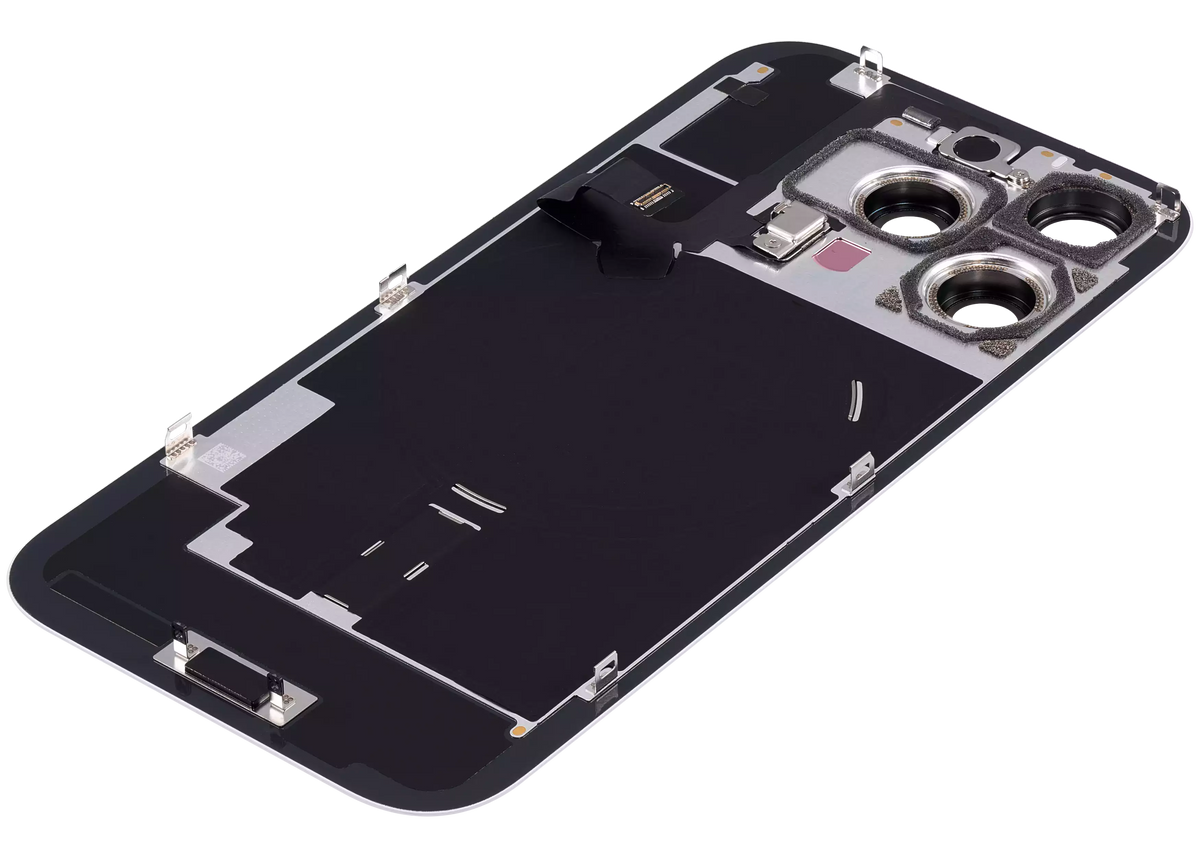Back Glass W/ Mag Safe Magnet & Nfc & Flashlight Flex For I Phone 16 Pro (Used Oem Pull: Grade A) (White Titanium)