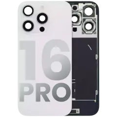 Back Glass W/ Mag Safe Magnet & Nfc & Flashlight Flex For I Phone 16 Pro (Used Oem Pull: Grade A) (White Titanium)