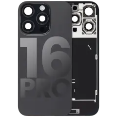 Back Glass W/ Mag Safe Magnet & Nfc & Flashlight Flex For I Phone 16 Pro (Used Oem Pull: Grade B) (Black Titanium)
