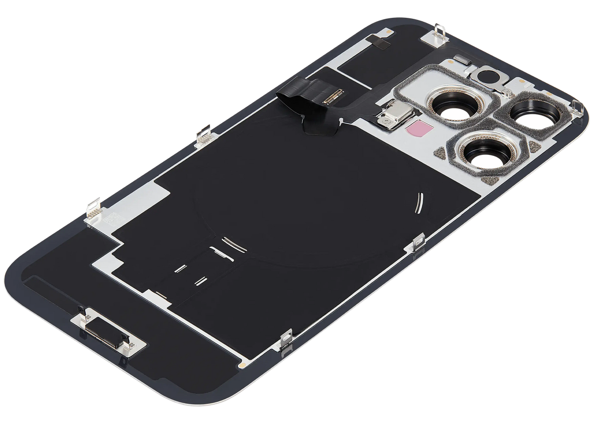 Back Glass W/ Mag Safe Magnet & Nfc & Flashlight Flex For I Phone 16 Pro (Used Oem Pull: Grade B) (Desert Titanium)