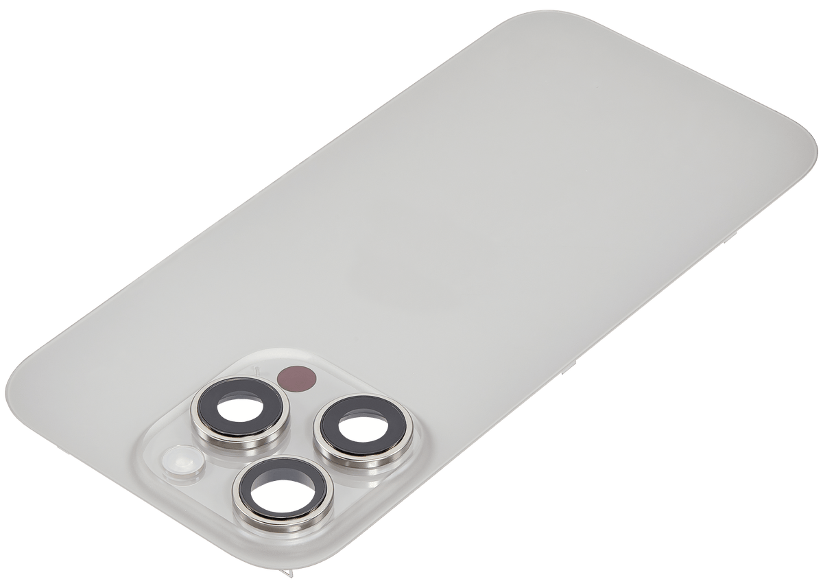 Back Glass W/ Mag Safe Magnet & Nfc & Flashlight Flex For I Phone 16 Pro (Used Oem Pull: Grade B) (Natural Titanium)