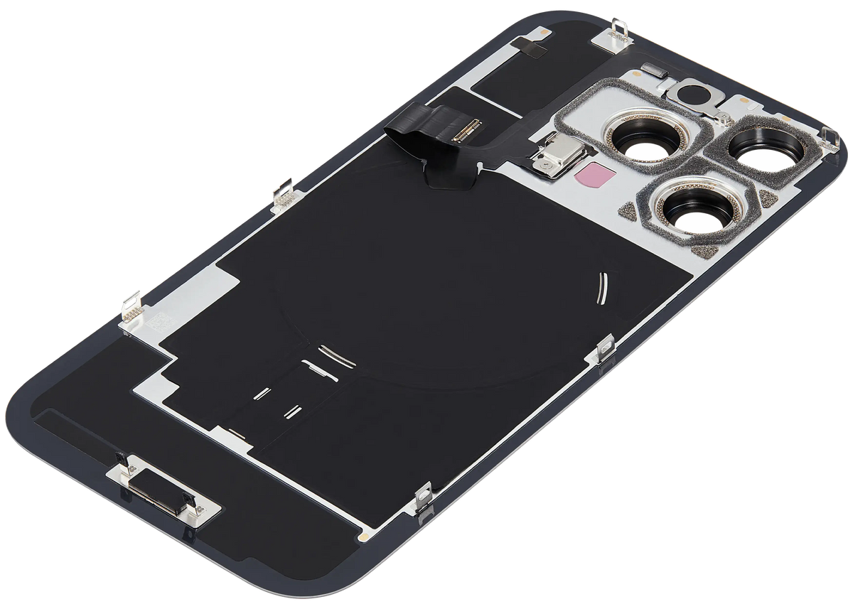 Back Glass W/ Mag Safe Magnet & Nfc & Flashlight Flex For I Phone 16 Pro (Used Oem Pull: Grade B) (Natural Titanium)