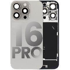 Back Glass W/ Mag Safe Magnet & Nfc & Flashlight Flex For I Phone 16 Pro (Used Oem Pull: Grade B) (Natural Titanium)