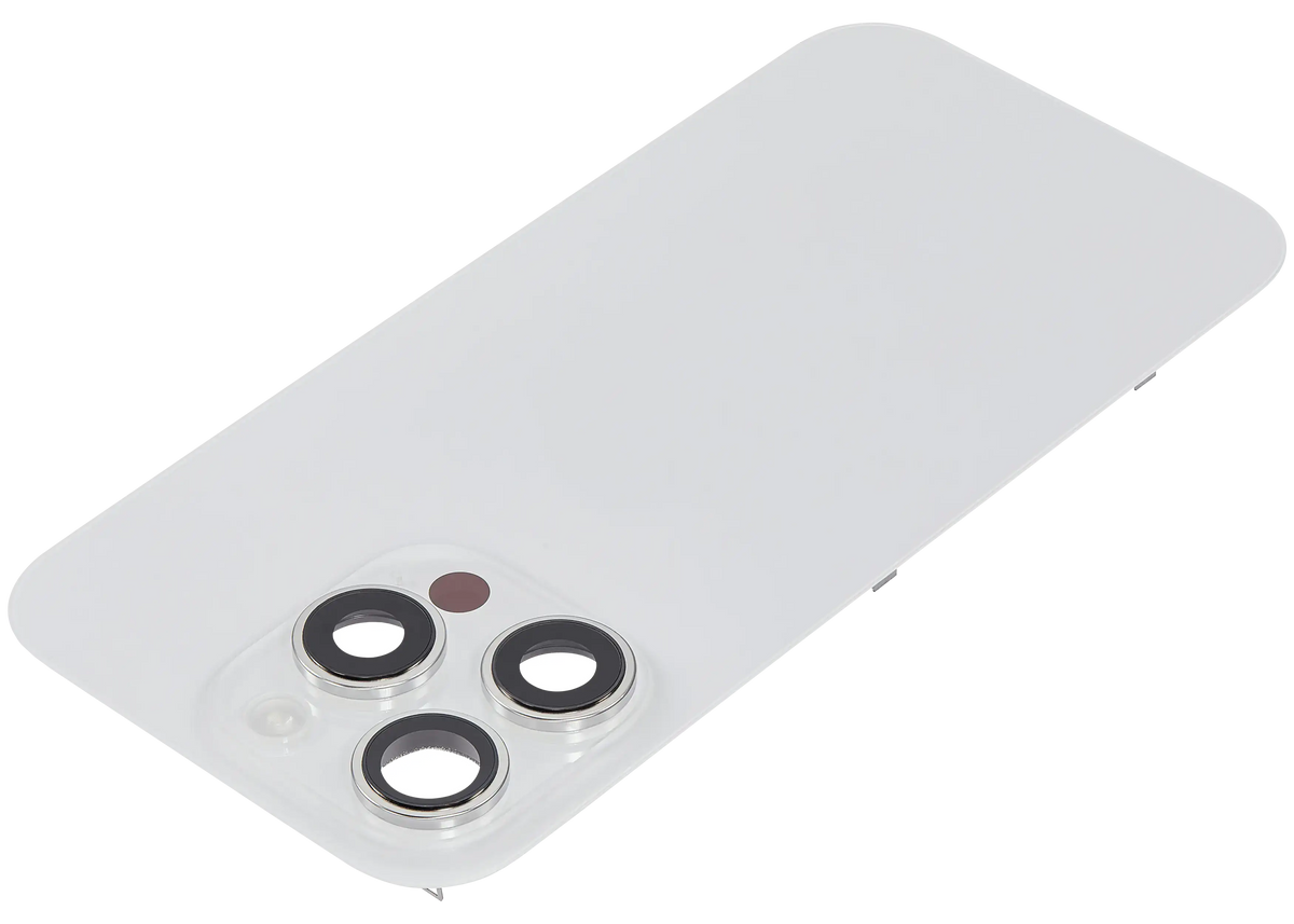 Back Glass W/ Mag Safe Magnet & Nfc & Flashlight Flex For I Phone 16 Pro (Used Oem Pull: Grade B) (White Titanium)