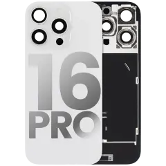 Back Glass W/ Mag Safe Magnet & Nfc & Flashlight Flex For I Phone 16 Pro (Used Oem Pull: Grade B) (White Titanium)
