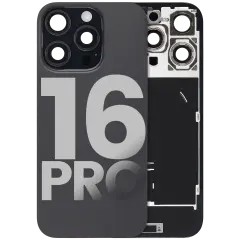 Back Glass W/ Mag Safe Magnet & Nfc & Flashlight Flex For I Phone 16 Pro (Used Oem Pull: Grade C) (Black Titanium)