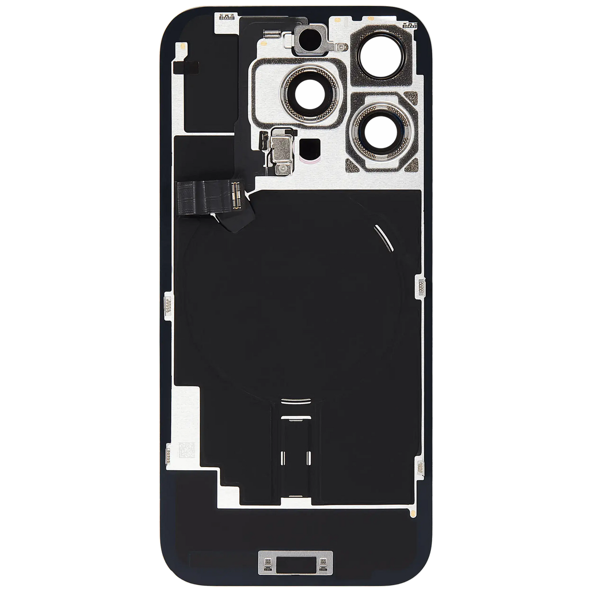 Back Glass W/ Mag Safe Magnet & Nfc & Flashlight Flex For I Phone 16 Pro (Used Oem Pull: Grade C) (Desert Titanium)
