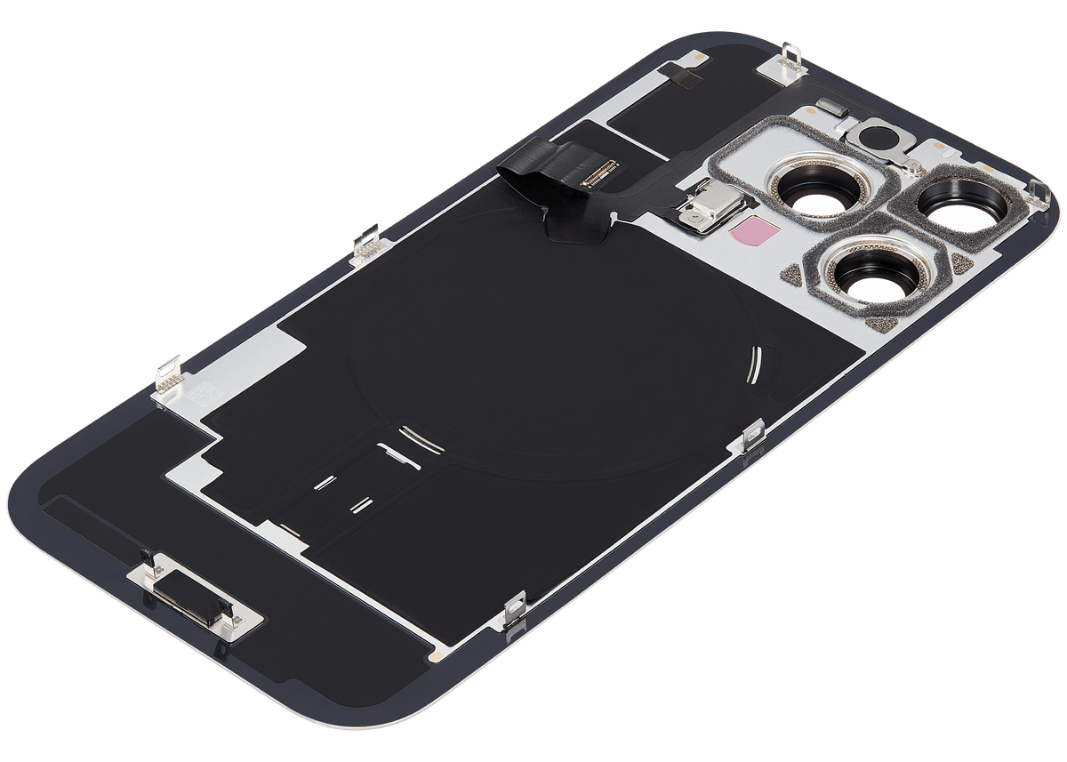 Back Glass W/ Mag Safe Magnet & Nfc & Flashlight Flex For I Phone 16 Pro (Used Oem Pull: Grade C) (Desert Titanium)