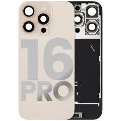 Back Glass W/ Mag Safe Magnet & Nfc & Flashlight Flex For I Phone 16 Pro (Used Oem Pull: Grade C) (Desert Titanium)