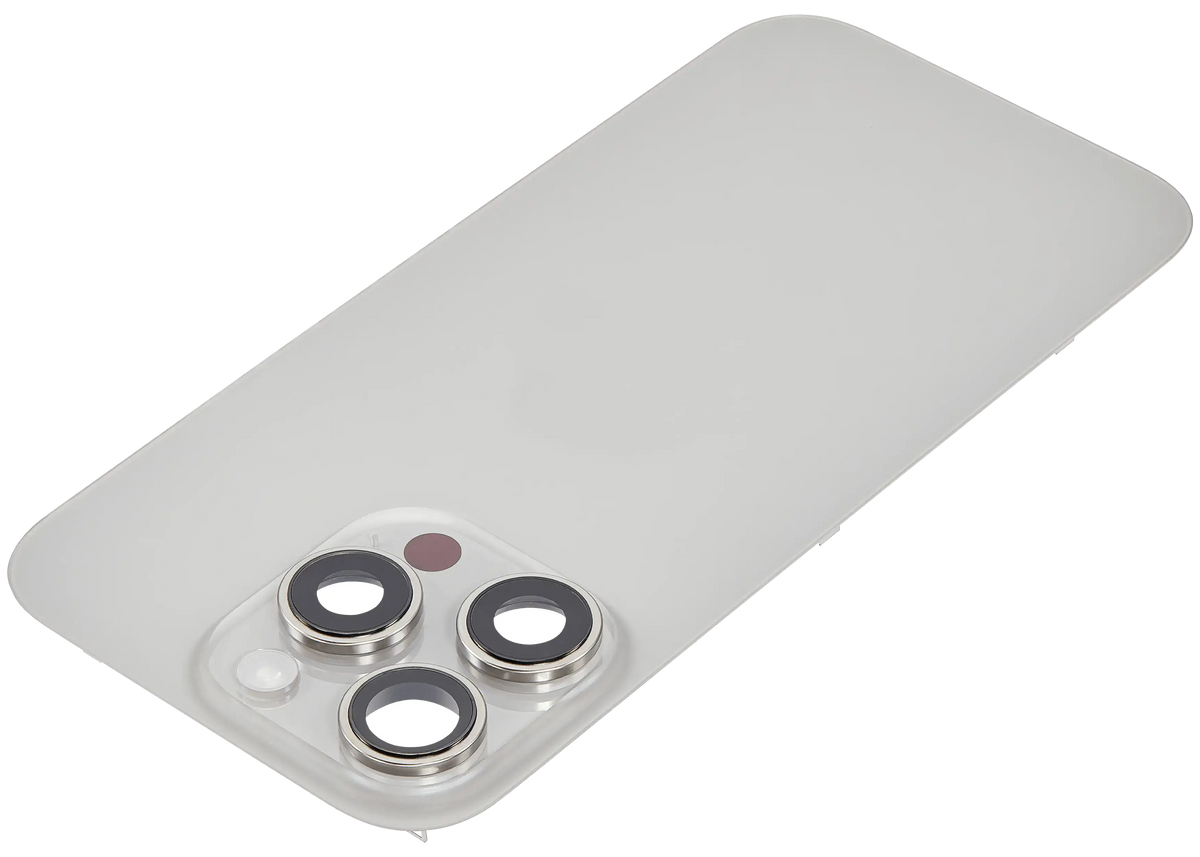 Back Glass W/ Mag Safe Magnet & Nfc & Flashlight Flex For I Phone 16 Pro (Used Oem Pull: Grade C) (Natural Titanium)