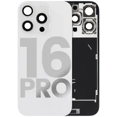 Back Glass W/ Mag Safe Magnet & Nfc & Flashlight Flex For I Phone 16 Pro (Used Oem Pull: Grade C) (White Titanium)