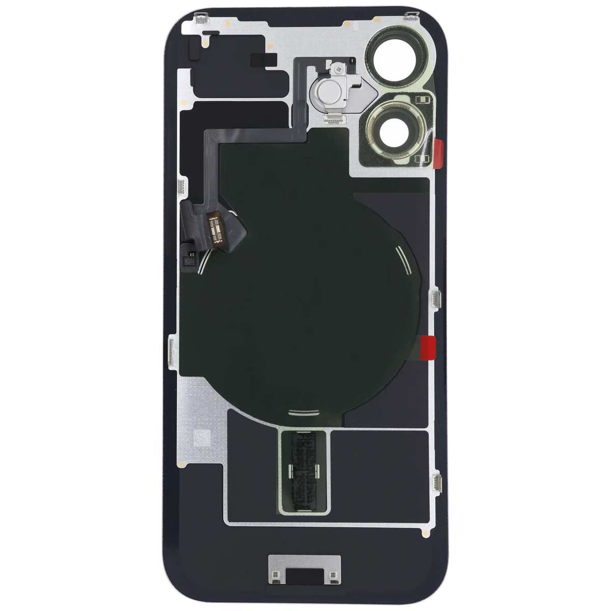 Back Glass W/ Mag Safe Magnet & Nfc & Flashlight Flex For I Phone 16 (Service Pack) (Pink)