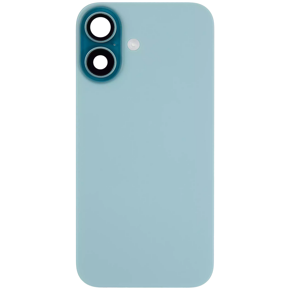 Back Glass W/ Mag Safe Magnet & Nfc & Flashlight Flex For I Phone 16 (Used Oem Pull: Grade A) (Teal)