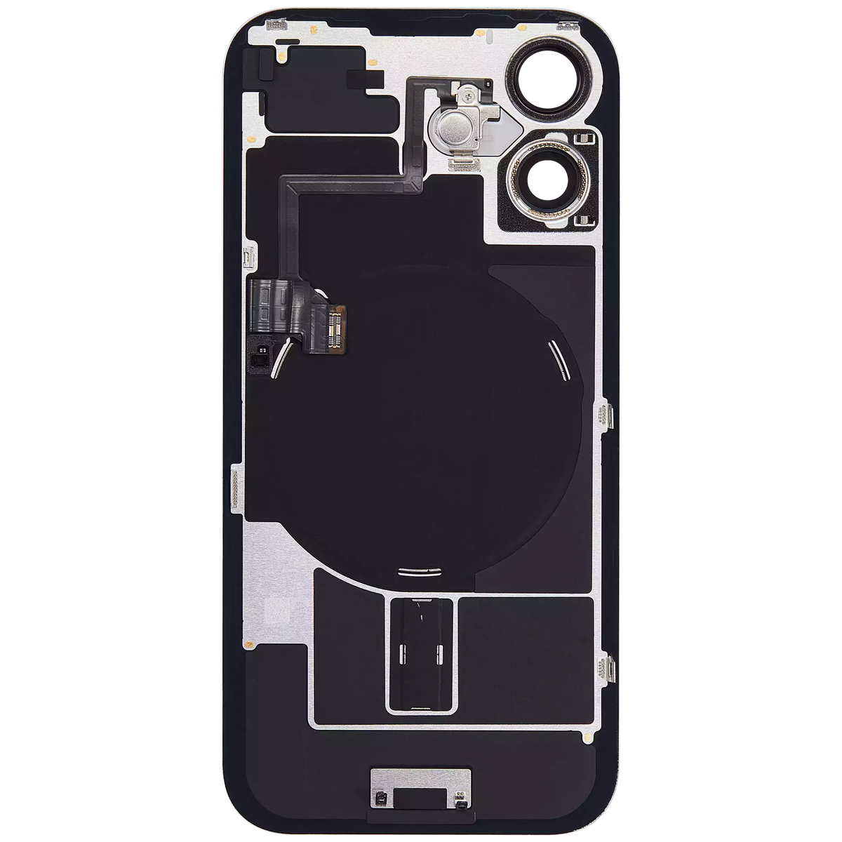 Back Glass W/ Mag Safe Magnet & Nfc & Flashlight Flex For I Phone 16 (Used Oem Pull: Grade A) (Teal)