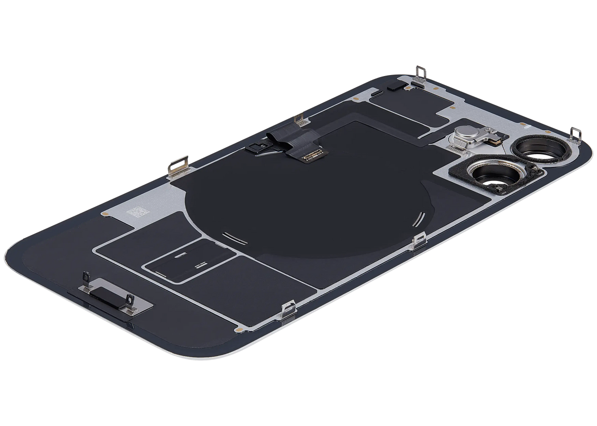 Back Glass W/ Mag Safe Magnet & Nfc & Flashlight Flex For I Phone 16 (Used Oem Pull: Grade A) (Ultramarine)