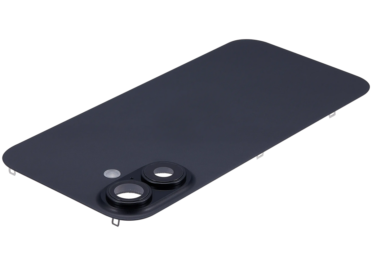 Back Glass W/ Mag Safe Magnet & Nfc & Flashlight Flex For I Phone 16 (Used Oem Pull: Grade B) (Black)