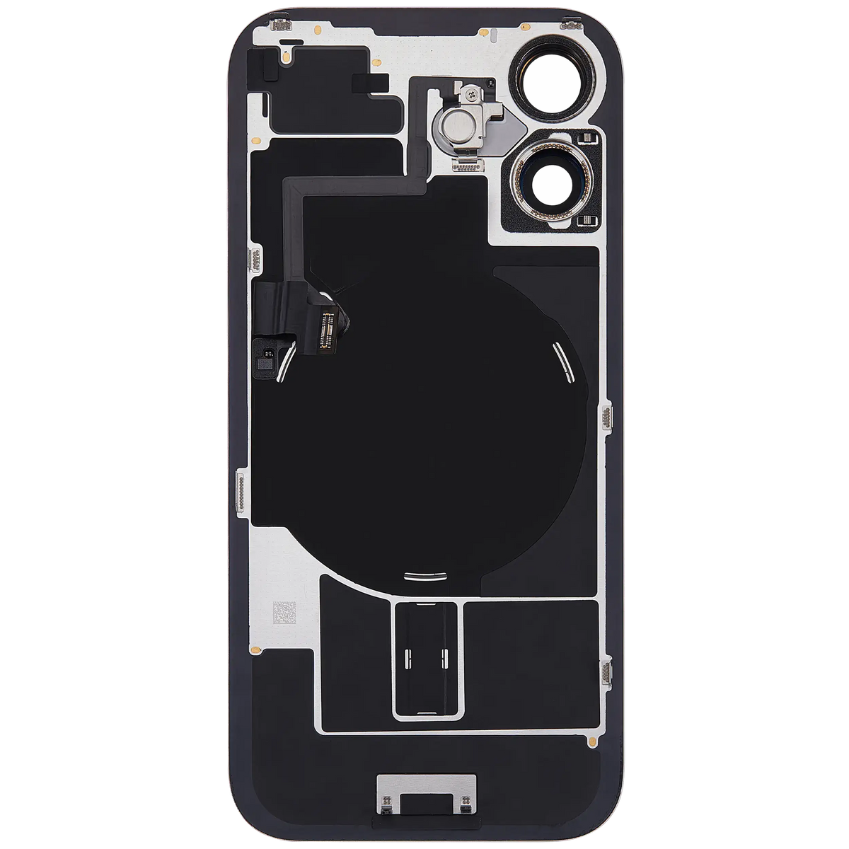 Back Glass W/ Mag Safe Magnet & Nfc & Flashlight Flex For I Phone 16 (Used Oem Pull: Grade B) (Pink)