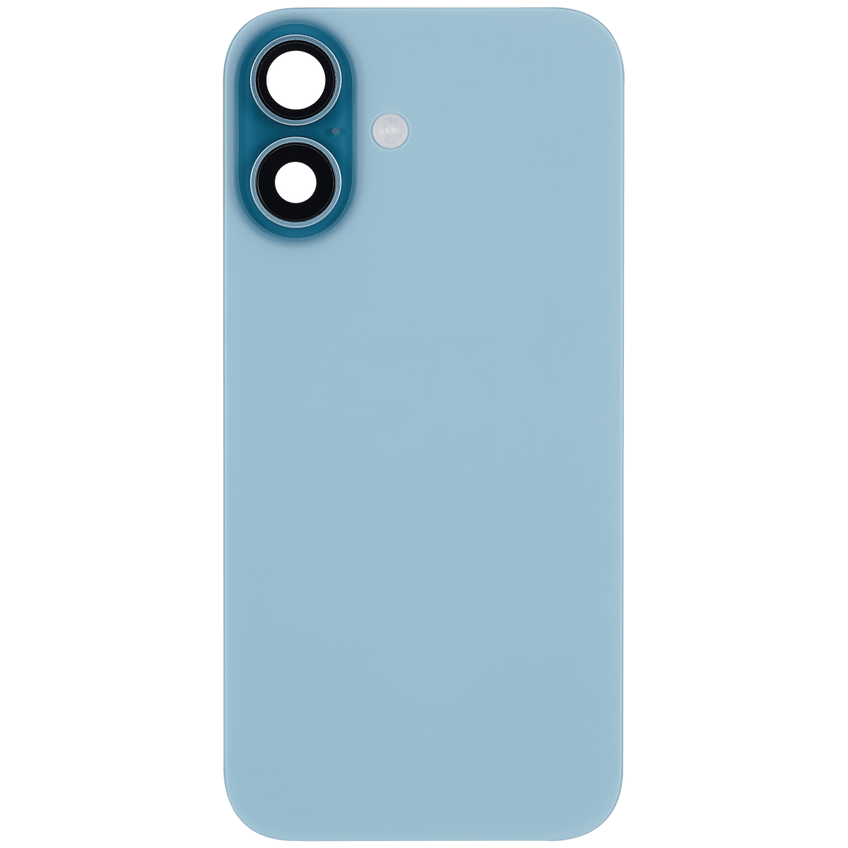 Back Glass W/ Mag Safe Magnet & Nfc & Flashlight Flex For I Phone 16 (Used Oem Pull: Grade B) (Teal)