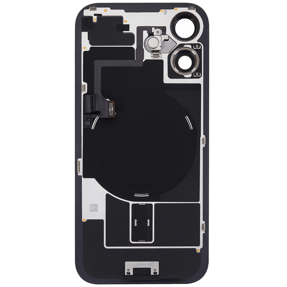 Back Glass W/ Mag Safe Magnet & Nfc & Flashlight Flex For I Phone 16 (Used Oem Pull: Grade B) (Teal)