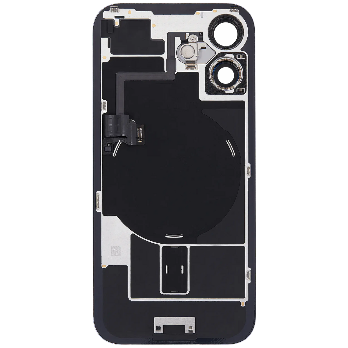 Back Glass W/ Mag Safe Magnet & Nfc & Flashlight Flex For I Phone 16 (Used Oem Pull: Grade B) (Ultramarine)