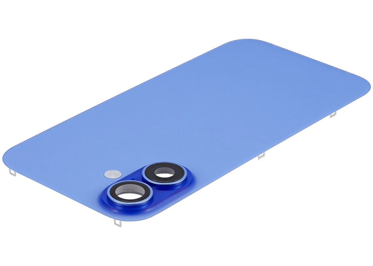Back Glass W/ Mag Safe Magnet & Nfc & Flashlight Flex For I Phone 16 (Used Oem Pull: Grade B) (Ultramarine)