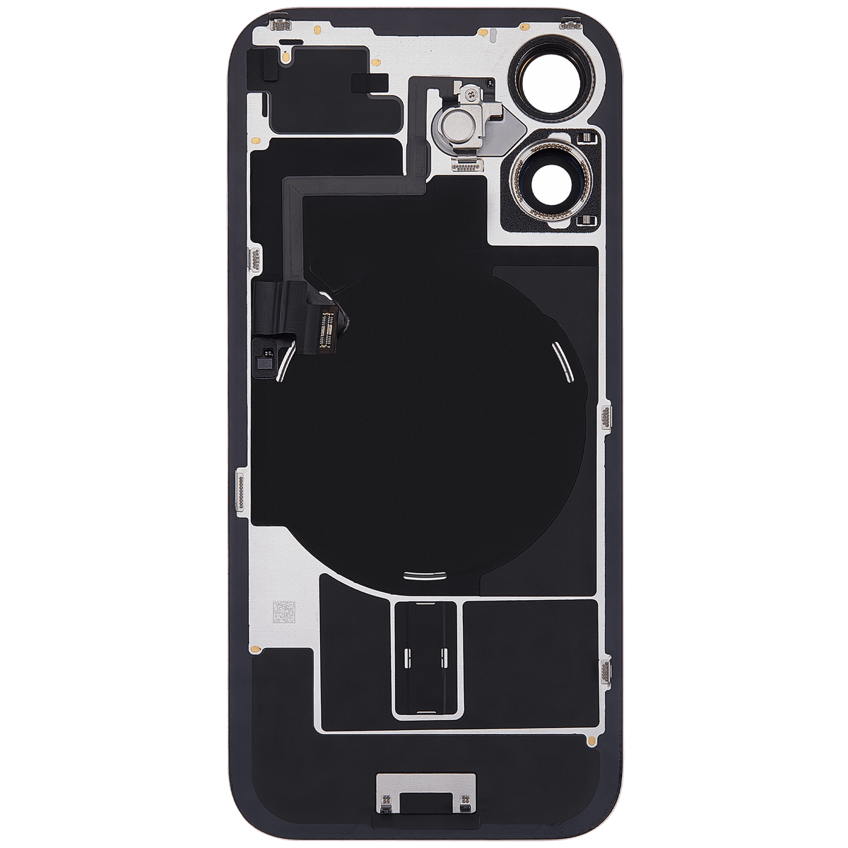 Back Glass W/ Mag Safe Magnet & Nfc & Flashlight Flex For I Phone 16 (Used Oem Pull: Grade C) (Pink)
