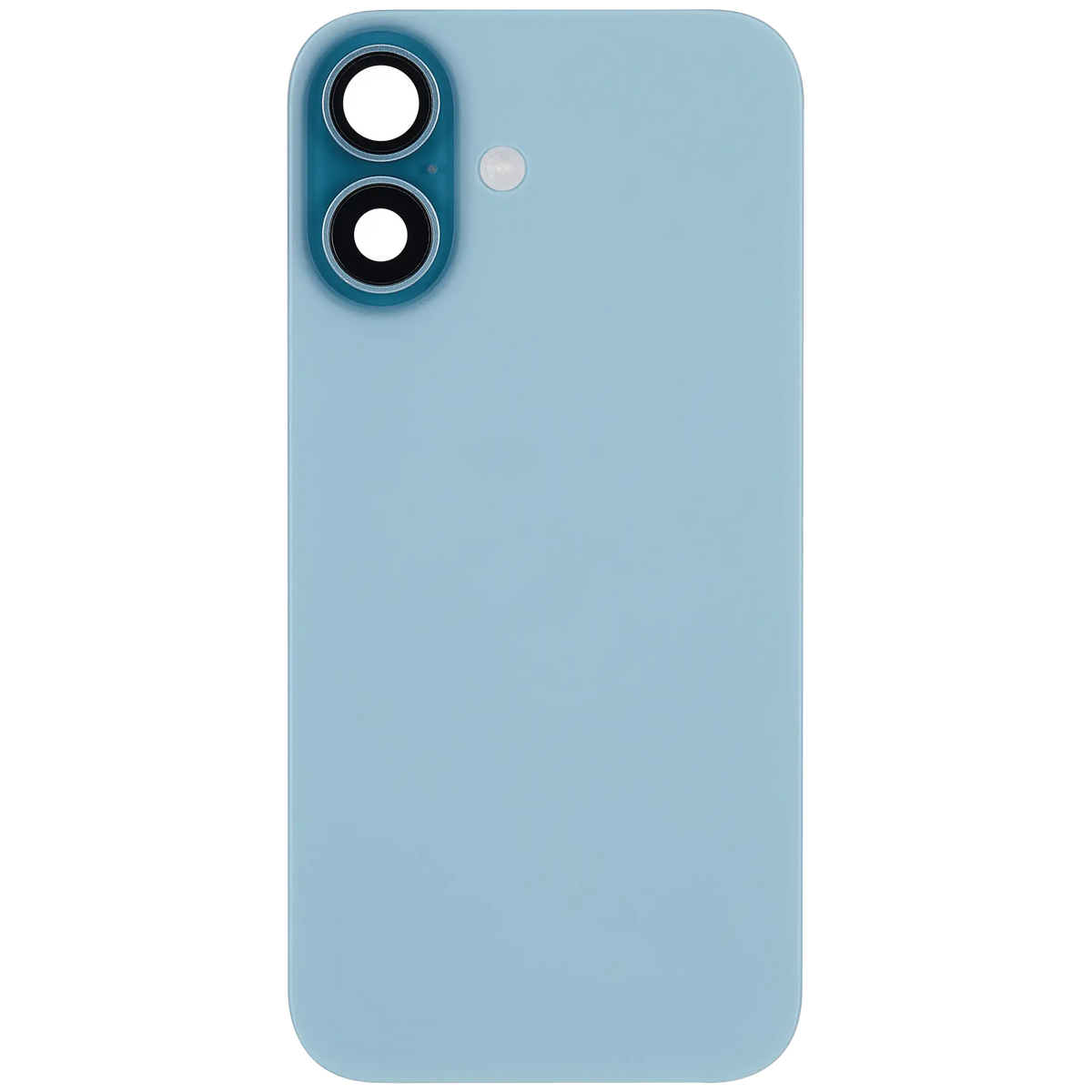 Back Glass W/ Mag Safe Magnet & Nfc & Flashlight Flex For I Phone 16 (Used Oem Pull: Grade C) (Teal)