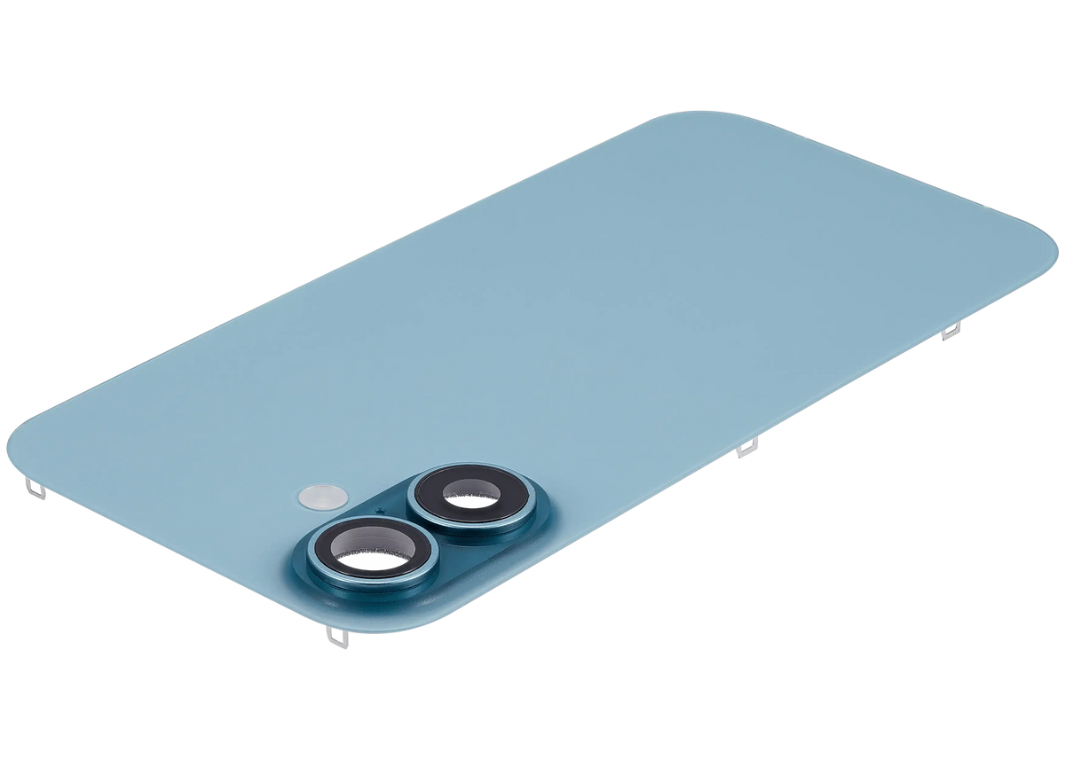 Back Glass W/ Mag Safe Magnet & Nfc & Flashlight Flex For I Phone 16 (Used Oem Pull: Grade C) (Teal)