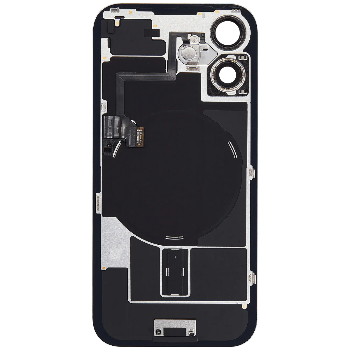 Back Glass With Mag Safe Magnet & Nfc & Flashlight Flex For I Phone 16 (Genuine Oem) (Uk / Eu Version) (Teal)