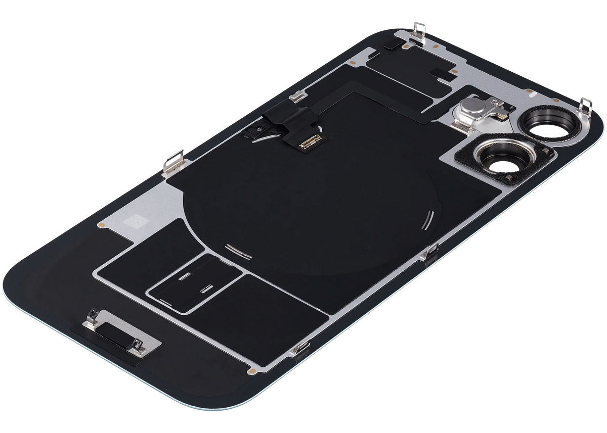 Back Glass With Mag Safe Magnet & Nfc & Flashlight Flex For I Phone 16 (Genuine Oem) (Uk / Eu Version) (Teal)