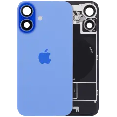 Back Glass With Mag Safe Magnet & Nfc & Flashlight Flex For I Phone 16 (Genuine Oem) (Uk / Eu Version) (Ultramarine)