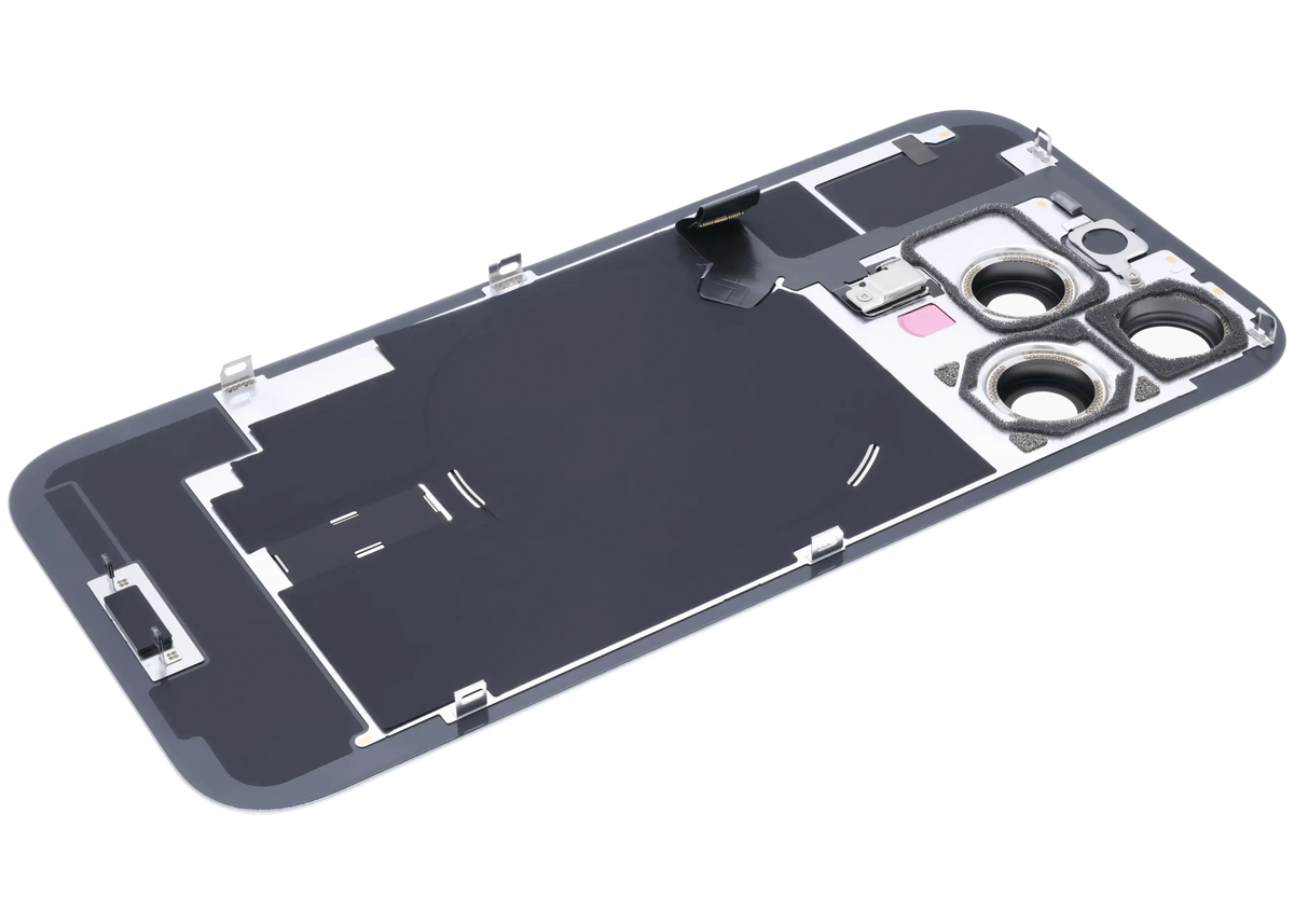 Back Glass With Mag Safe Magnet & Nfc & Flashlight Flex For I Phone 16 Pro (Genuine Oem) (Natural Titanium)