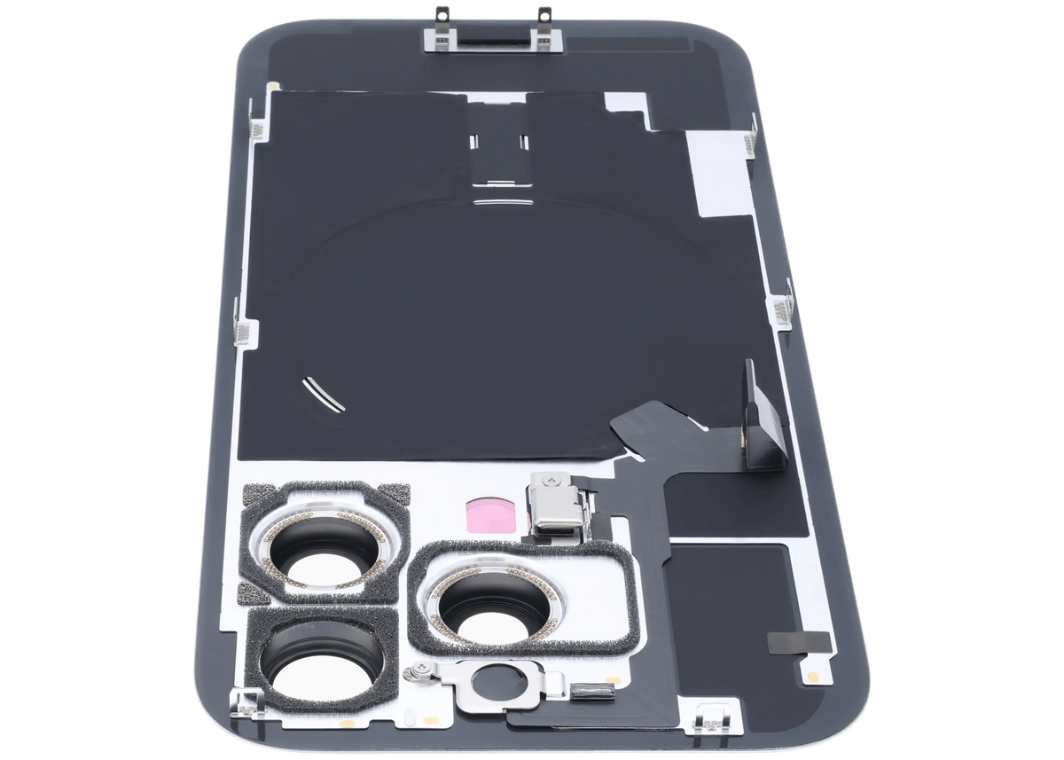 Back Glass With Mag Safe Magnet & Nfc & Flashlight Flex For I Phone 16 Pro (Genuine Oem) (Natural Titanium)