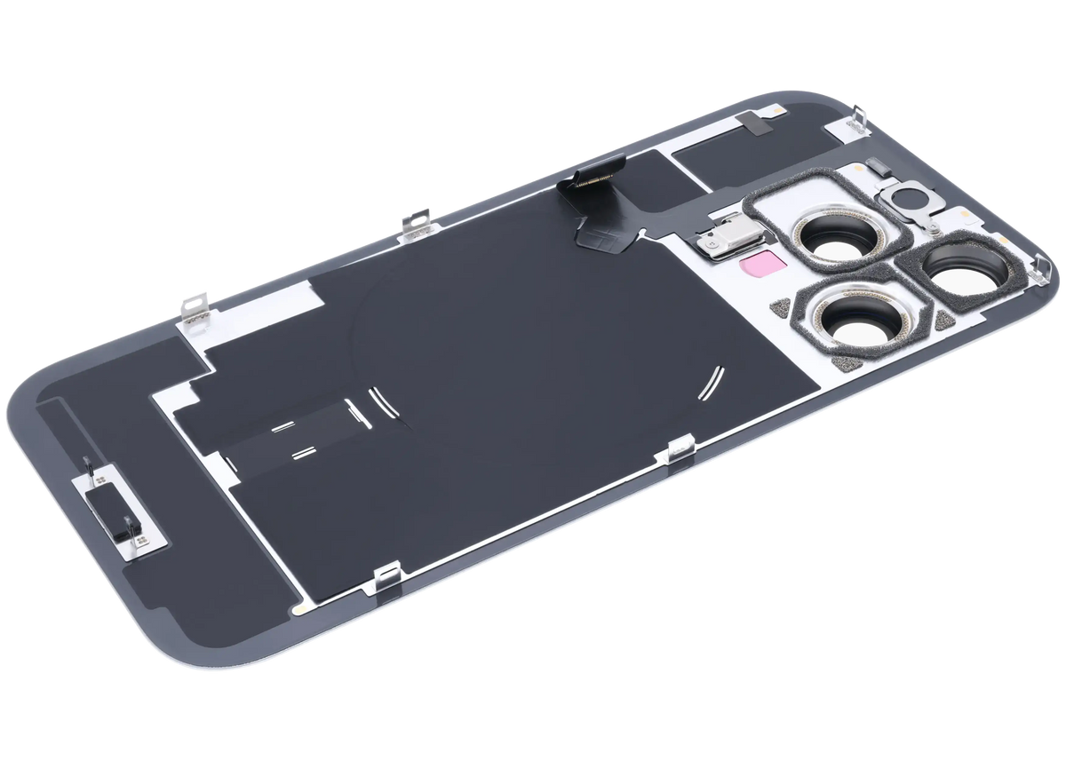 Back Glass With Mag Safe Magnet & Nfc & Flashlight Flex For I Phone 16 Pro (Genuine Oem) (Natural Titanium)