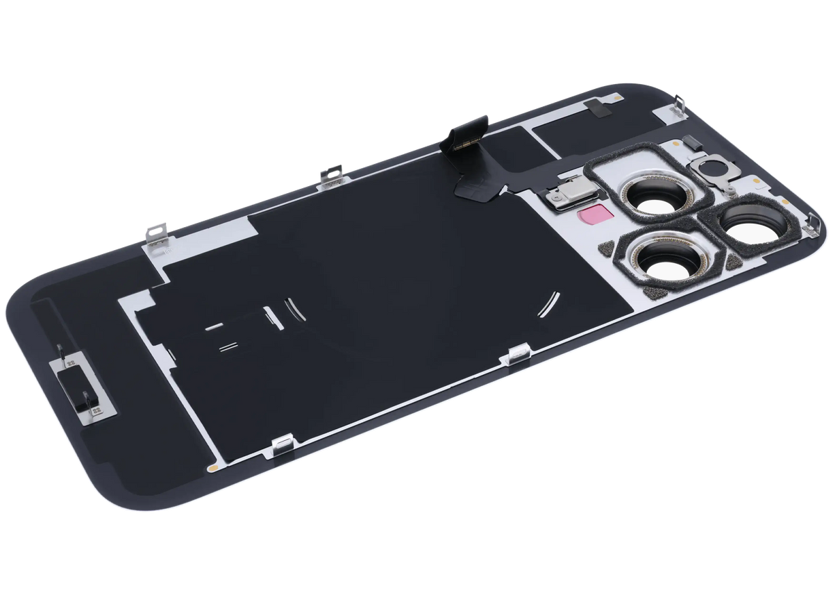 Back Glass With Mag Safe Magnet & Nfc & Flashlight Flex For I Phone 16 Pro (Genuine Oem) (White Titanium)