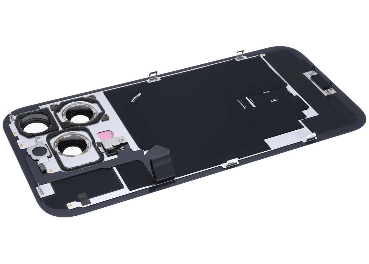 Back Glass With Mag Safe Magnet & Nfc & Flashlight Flex For I Phone 16 Pro (Genuine Oem) (White Titanium)
