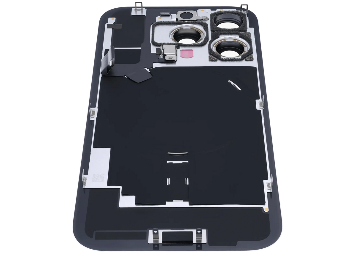 Back Glass With Mag Safe Magnet & Nfc & Flashlight Flex For I Phone 16 Pro (Genuine Oem) (White Titanium)