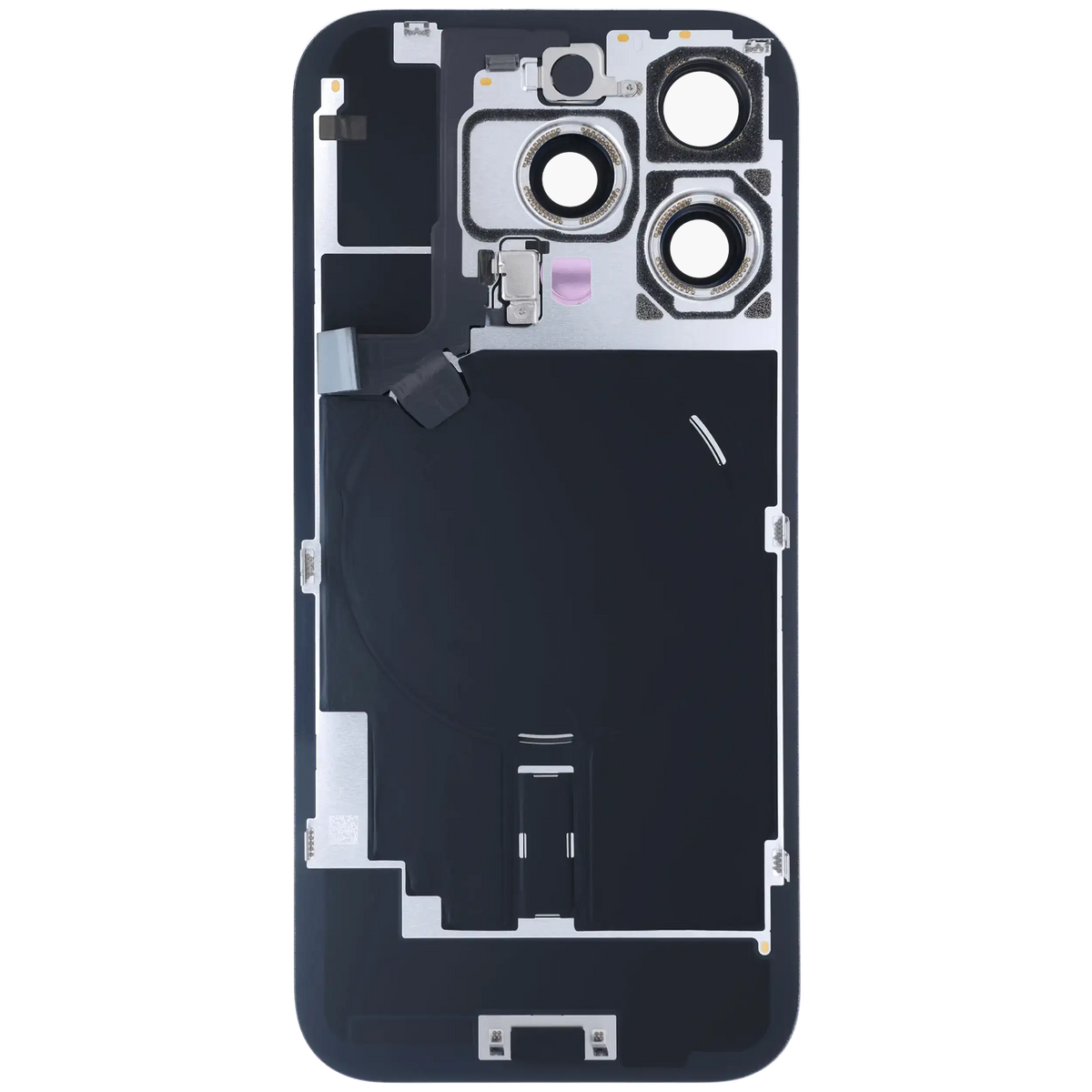 Back Glass With Mag Safe Magnet & Nfc & Flashlight Flex For I Phone 16 Pro (Genuine Oem) (White Titanium)