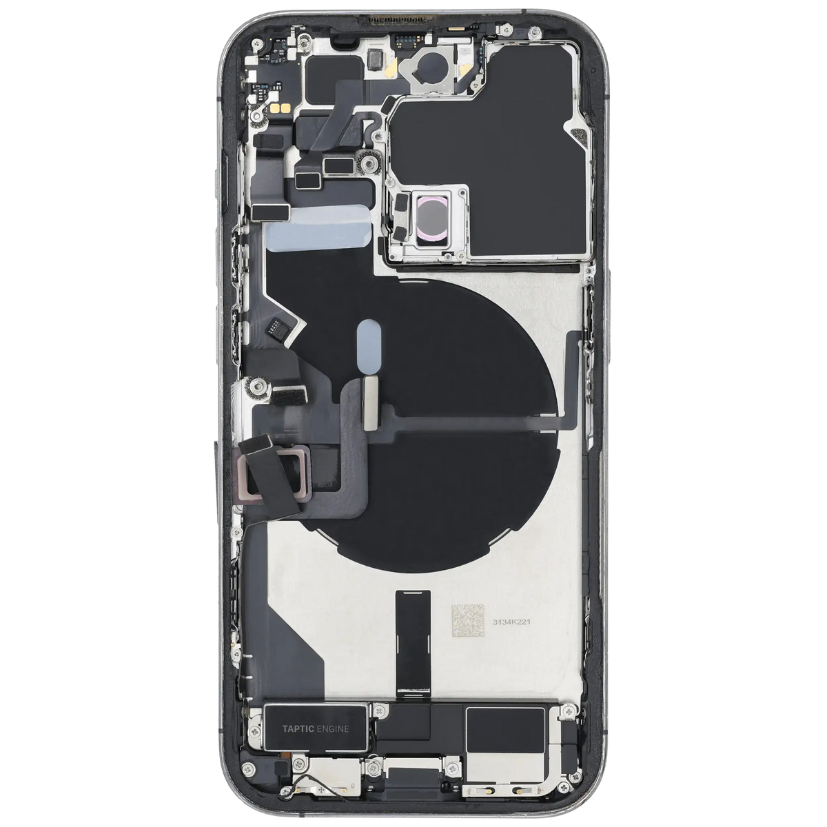Back Housing W/ Charging Port Flex & Small Parts For I Phone 14 Pro (Eu / Global Version) (Used Oem Pull: Grade B) (Deep Purple)